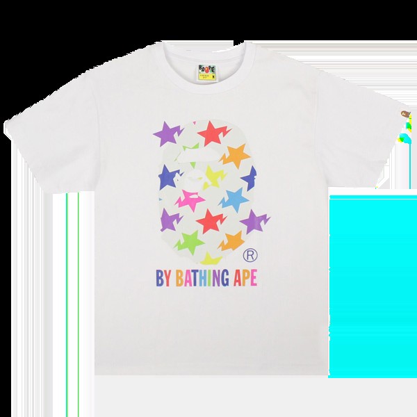 Футболка BAPE Big Head Ape Star Festival 'Multicolor/White', разноцветный