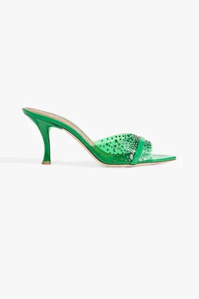 Туфли-лодочки Julia 70 из ПВХ и лакированной кожи с украшением MALONE SOULIERS, зеленый