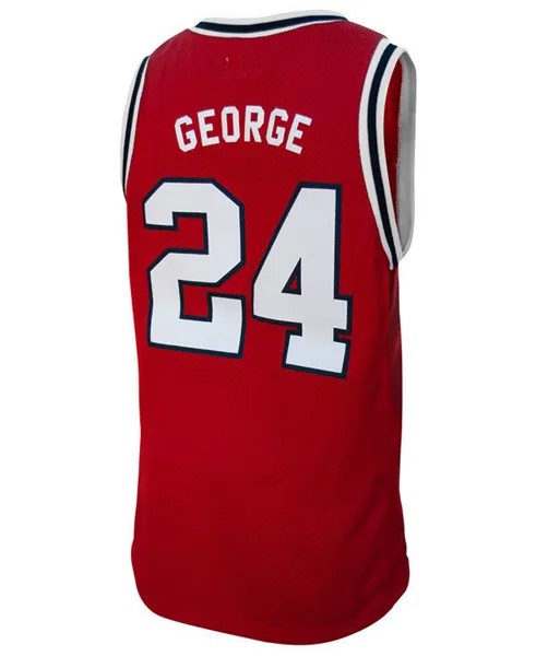 Мужская футболка paul george fresno state bulldogs throwback Retro Brand, красный