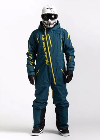 Комбинезон для сноуборда мужской DRAGONFLY Gravity Mono Man DARK OCEAN-YELLOW 2022