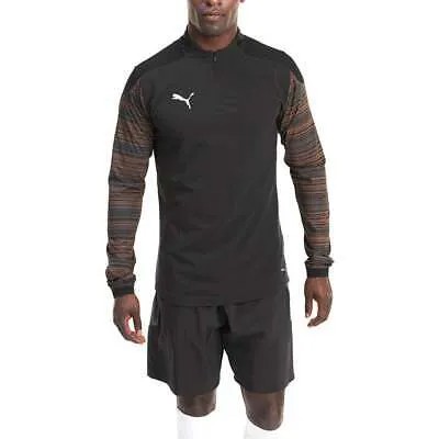 Puma Ftblnxt Mock Neck Long Sleeve Quarter Zip Pullover Мужские черные повседневные топы 6