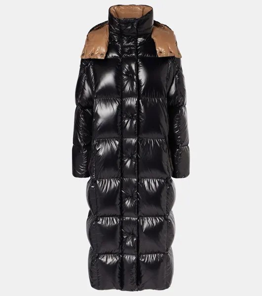 Пуховик из парнаибы Moncler, черный