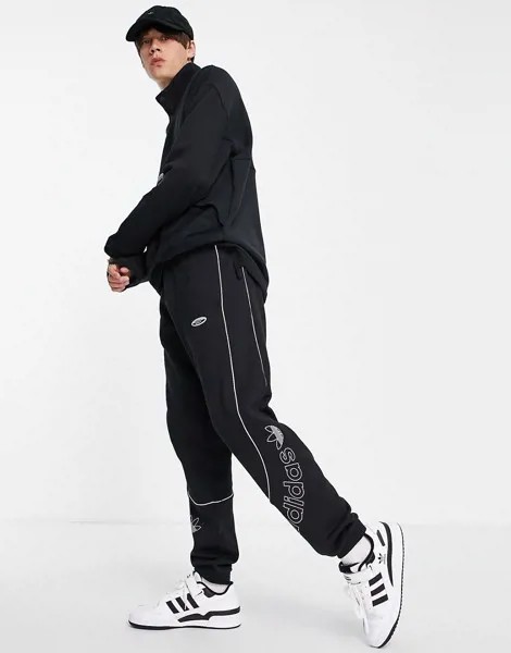 Черные джоггеры с логотипом на штанинах adidas Originals RYV-Черный