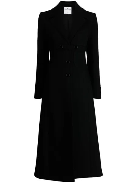 Courrèges single-breasted A-line coat, черный