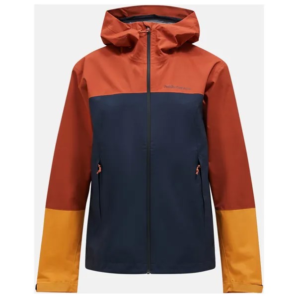 Дождевик Peak Performance Trail Hipe Shell, цвет Spiced/Salute Blue/Desert Blow