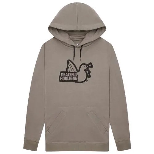 Мужская толстовка Peaceful Hooligan Outline Dove Hoodie серый , Размер L