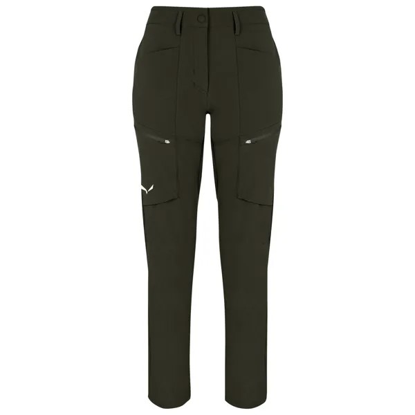 Трекинговые брюки Salewa Women's Puez DST Cargo, цвет Dark Olive
