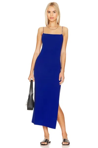 Платье макси Enza Costa Side Slit, цвет Blue Spirulina