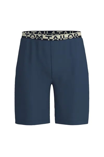 Короткие пижамные брюки с логотипом Tom Tailor, синий