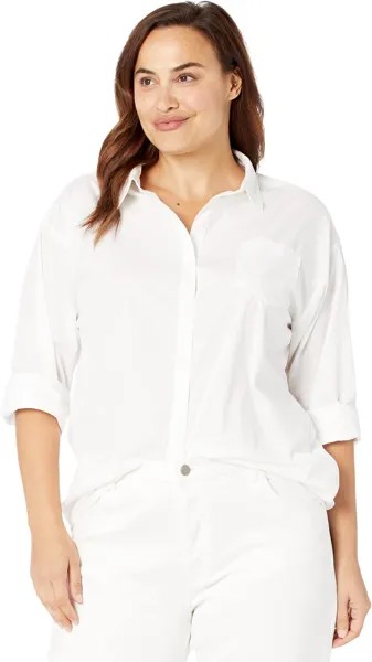 Рубашка Calvin Klein Oversize Button Pleat Knit, цвет Soft White