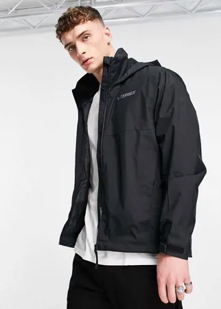 Черная двухслойная куртка с капюшоном adidas Terrex Multi RAIN.RDY Primegreen-Черный цвет