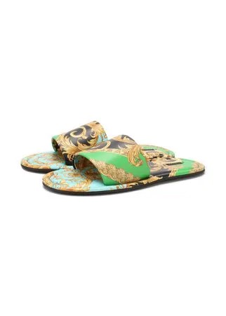 Кожаные шлепанцы Versace