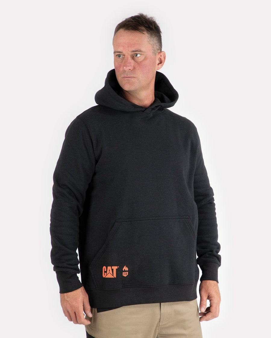 Мужская пуловерная толстовка с капюшоном FR AR CAT, черный