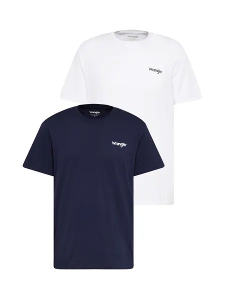 Футболка Wrangler SIGN OFF TEE, темно-синий/белый