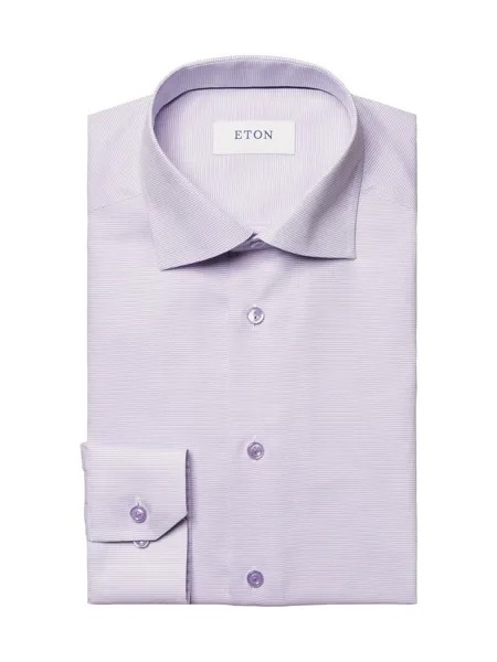 Текстурированная однотонная рубашка современного кроя Eton, фиолетовый