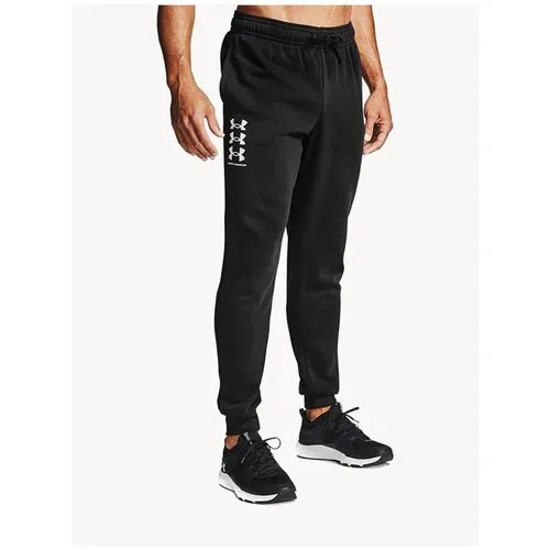 Брюки Under Armour Rival Fleece Multilogo, размер SM, black/onyx white