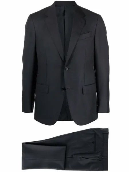 Zegna костюм-двойка с однобортным пиджаком, черный