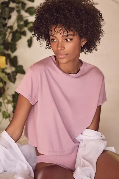 Топ укороченный Kent из органического хлопка, mauve