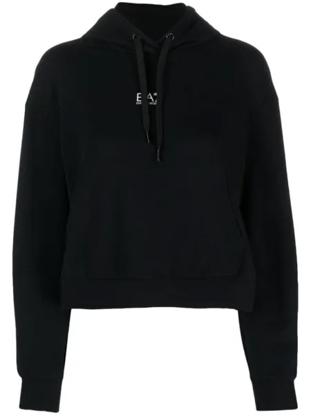 Ea7 Emporio Armani худи с логотипом, черный