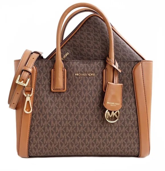 Сумка Michael Kors Kali Md Tote Bag 2 IN 1 Кожаная сумка через плечо + сумка для iPad Braun