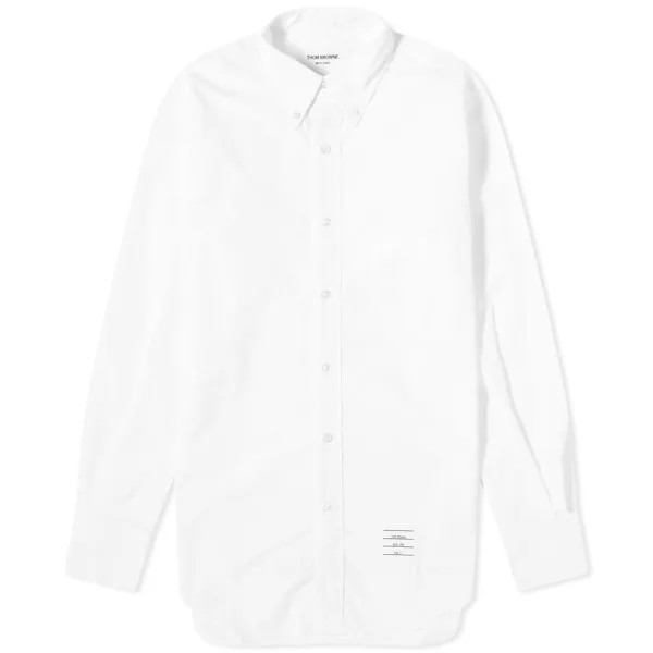 Рубашка Thom Browne Grosgrain Placket Solid Poplin, белый