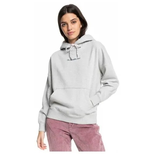 Худи Quiksilver, оверсайз, средней длины, размер M, серый
