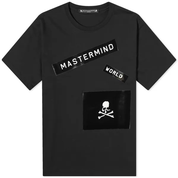 Футболка Mastermind world в стиле лейблмейкера, черный