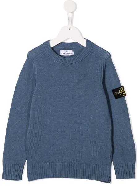 Stone Island Junior джемпер с нашивкой-логотипом