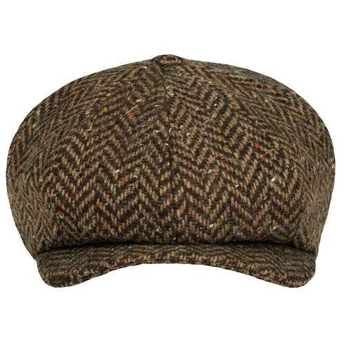 Кепка HANNA HATS арт. JP Tweed JP2 (темно-коричневый / черный), размер 61