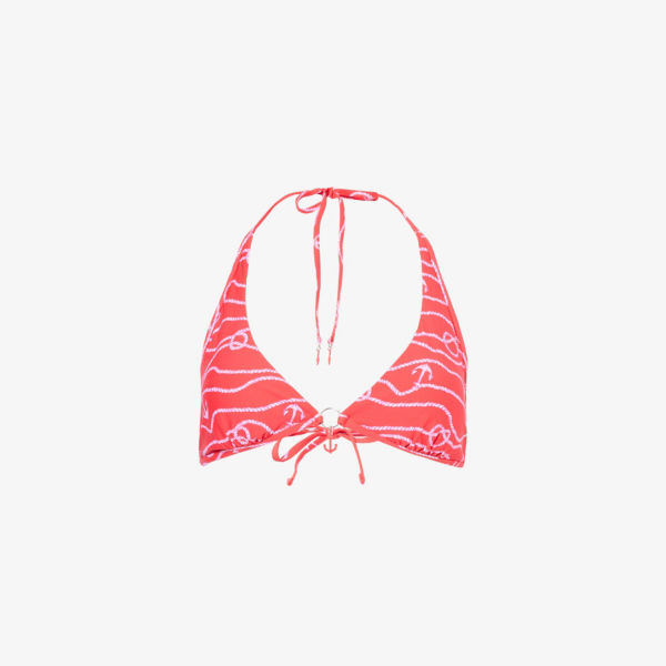 Лиф бикини set sail из переработанного нейлона стрейч Seafolly, красный
