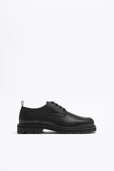 Туфли мужские ZARA 231142952 черные 39 EU (доставка из-за рубежа)