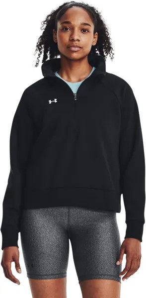 Толстовка Rival Fleece 1/2 Zip Under Armour, цвет Black/White