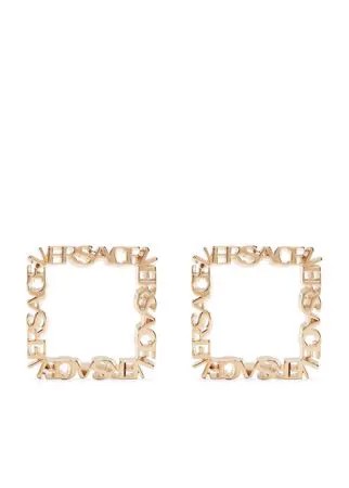 Versace серьги-гвоздики с логотипом