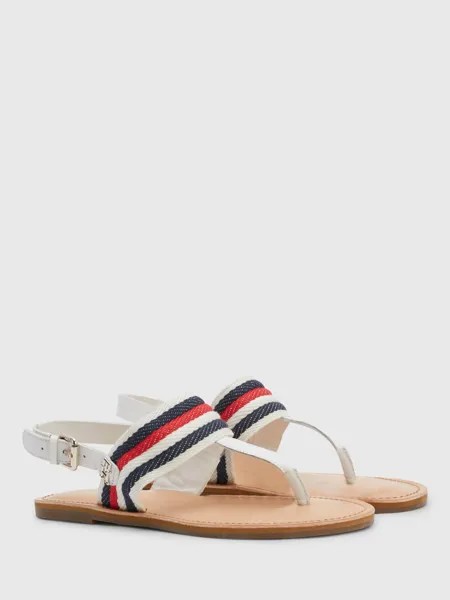 Сандалии Tommy Hilfiger Corporate на плоской подошве, цвет экрю