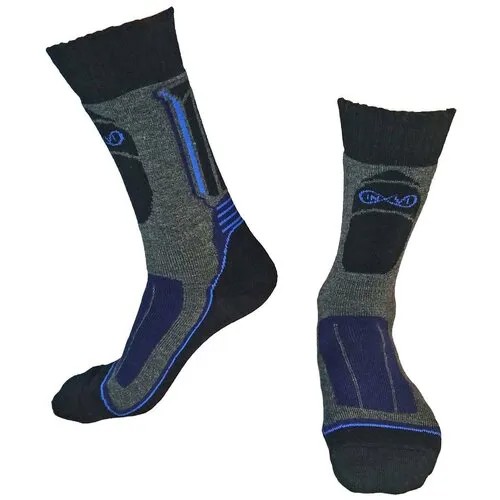 Мужские носки INVI, компрессионный эффект, размер 41-43, серый, синий