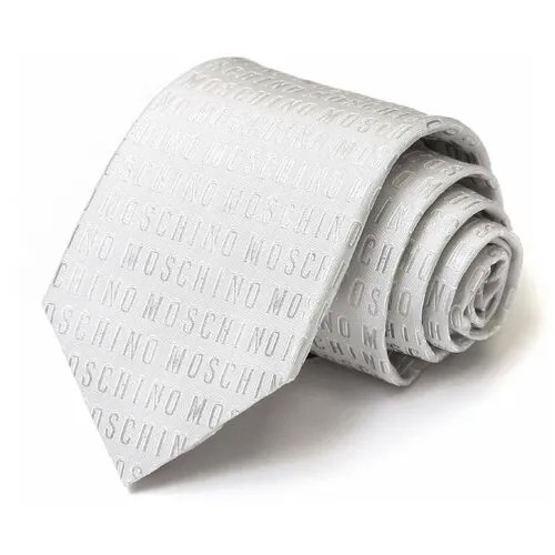 Светлый галстук с серебристыми буквами Moschino 32752
