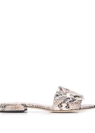Alberto Gozzi сандалии со змеиным принтом