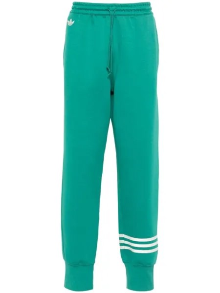 Adidas спортивные брюки с полосками 3-Stripes, зеленый