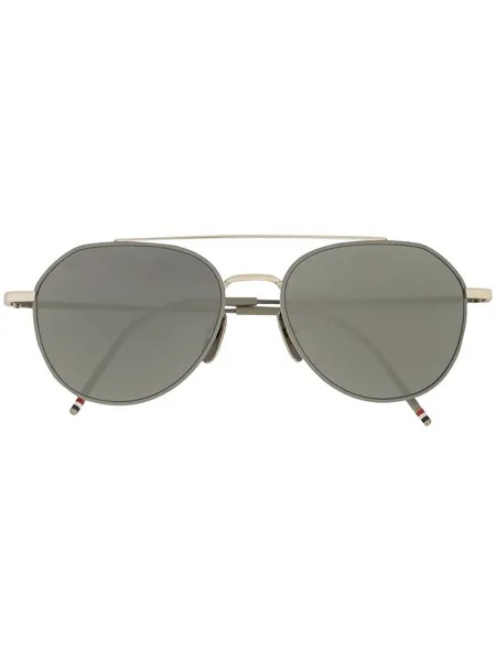 Thom Browne Eyewear солнцезащитные очки-авиаторы с полосками RWB