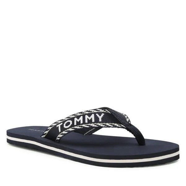 Шлепанцы Tommy Hilfiger WebbingSandal, темно-синий