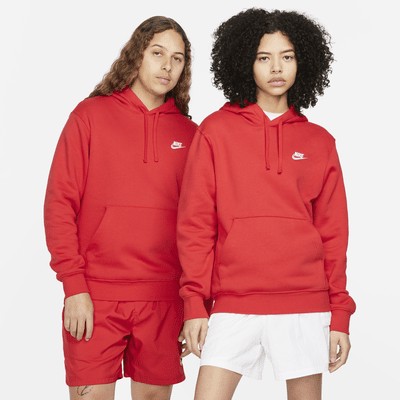 Худи Nike Sportswear Club Fleece Pullover Hoodie, цвет University Red/University Red/White