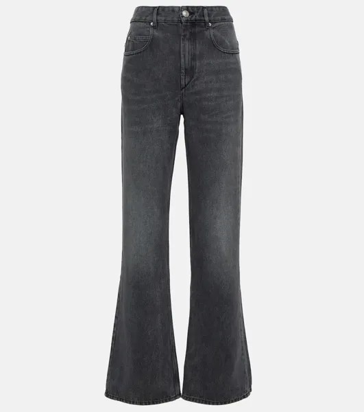 Прямые джинсы belvira со средней посадкой Isabel Marant, серый