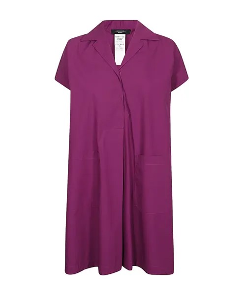 Хлопковое платье длиной до колена Max Mara Weekend, фиолетовый