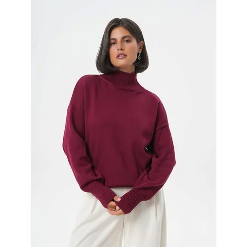 Свитер KIVI CLOTHING, размер 48-52, , бoрдовый