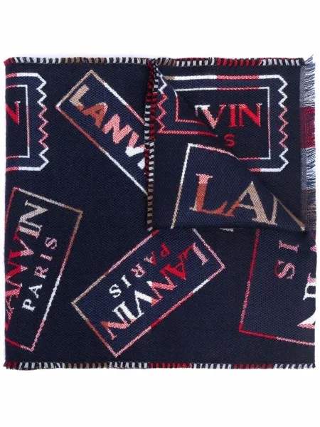 LANVIN шарф с вышитым логотипом