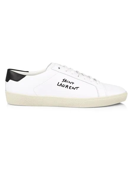 Низкие кожаные кроссовки Signa Saint Laurent, белый