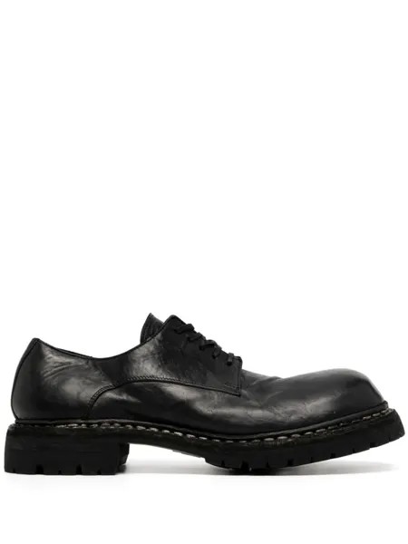 Guidi туфли на шнуровке, черный
