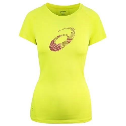 Футболка ASICS MOTION DRY WOMENS YELLOW TOP, размер XS, желтый