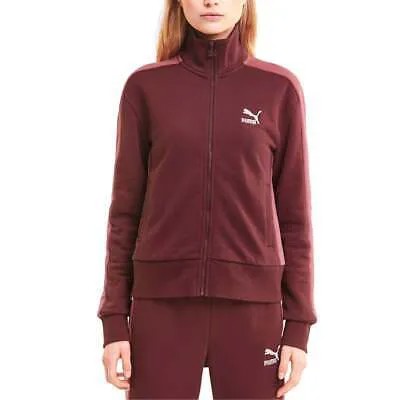 Puma T7 Full Zip Track Jacket Женские бордовые пальто Куртки Верхняя одежда 597651-18