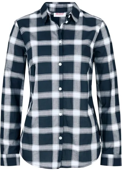 Блуза в клетку с длинными рукавами John Baner Jeanswear, синий
